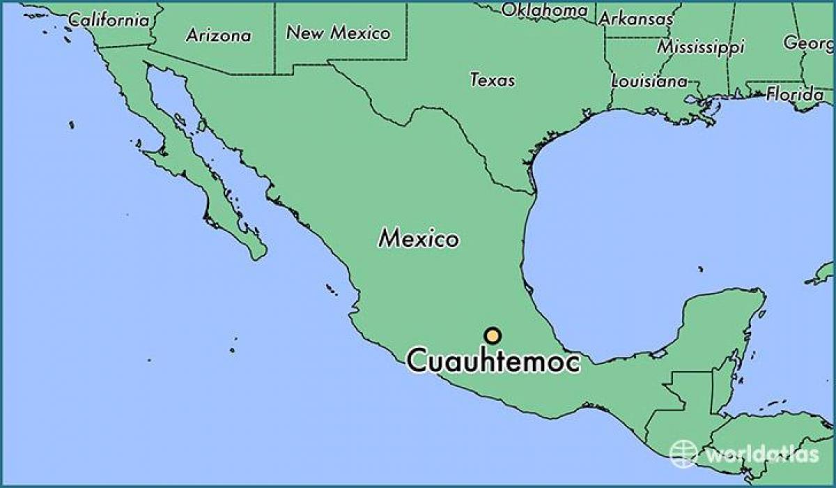 מפה של cuauhtemoc מקסיקו 