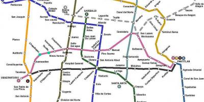 מפה של מקסיקו סיטי אוטובוס 