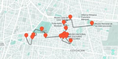 מפה של מקסיקו סיטי סיור