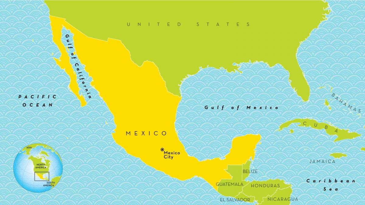מפה של מקסיקו סיטי.