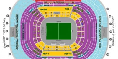 Estadio azteca ישיבה מפה