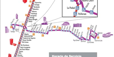 מפה של metrobus מקסיקו סיטי