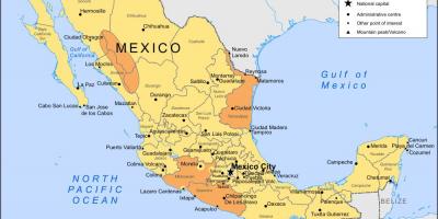 מפה של מקסיקו סיטי והסביבה