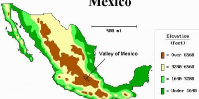 מפה של עמק מקסיקו.